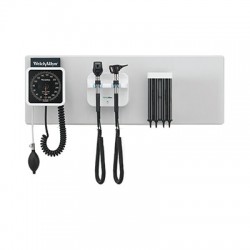 GS777 Elite Wall System with Panoptic Ophthalmoscope, Macroview Otoscope, Aneroid BP, One Cuff & Specula Dispenser